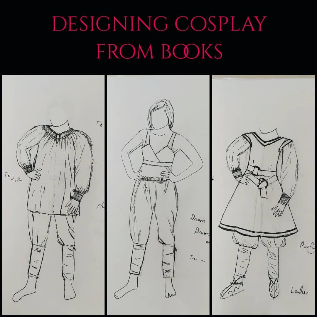 I can draw and I will now unleash my power across the world!

The power to visualise my costumes before I make them that is. My drawing skills aren't all that awesome, but I've gotten them to a useful level. 

Moving on from discuss the troubles with clothing in writing fantasy, I'm now discussing making cosplay. In particular, I'm working on a design for Kyrin Altair from the Ilyon Chronicles.

Link is in my bio, the fact that it's now spring in Australia is not.