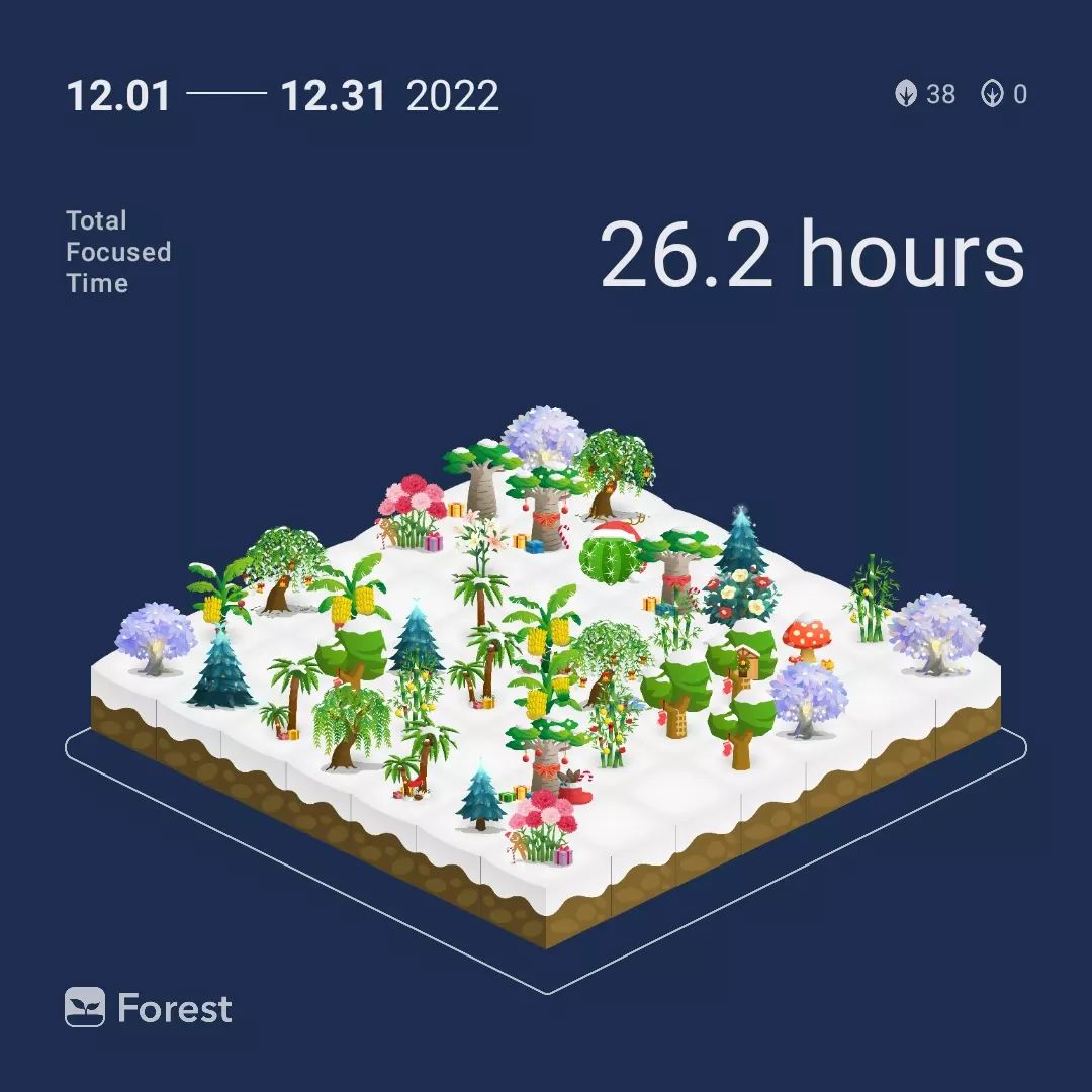Taking some time to put my phone down this month and attempting plant all the trees while there's snow in the app. #forestwinterritual @forest_app
